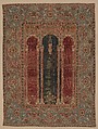 Carpet with Triple-Arch Design, Silk (warp and weft), wool (pile), cotton (pile); asymmetrically knotted pile 