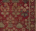 Carpet with Irises, Tulips, and Other Flowering Plants, Cotton (warp and weft); wool (pile); asymmetrically knotted pile