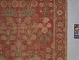 Carpet with Irises, Tulips, and Other Flowering Plants, Cotton (warp and weft); wool (pile); asymmetrically knotted pile