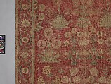 Carpet with Irises, Tulips, and Other Flowering Plants, Cotton (warp and weft); wool (pile); asymmetrically knotted pile