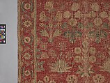 Carpet with Irises, Tulips, and Other Flowering Plants, Cotton (warp and weft); wool (pile); asymmetrically knotted pile