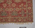 Carpet with Irises, Tulips, and Other Flowering Plants, Cotton (warp and weft); wool (pile); asymmetrically knotted pile