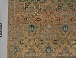 Polonaise Carpet, Cotton (warp and weft), silk (weft and pile), metal wrapped thread; asymmetrically knotted pile, brocaded