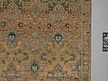 Polonaise Carpet, Cotton (warp and weft), silk (weft and pile), metal wrapped thread; asymmetrically knotted pile, brocaded