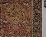 Carpet, Silk (warp), cotton (weft), wool (pile); asymmetrically knotted pile