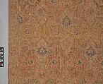 Polonaise Carpet, Cotton (warp and weft), silk (weft and pile), metal wrapped thread; asymmetrically knotted pile, brocaded