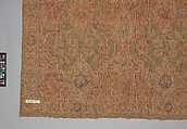 Polonaise Carpet, Cotton (warp and weft), silk (weft and pile), metal wrapped thread; asymmetrically knotted pile, brocaded