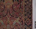 Floral Arabesque Carpet, Cotton (warp and weft), wool (pile); asymmetrically knotted pile