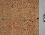 Polonaise Carpet, Cotton (warp and weft), silk (weft and pile), metal wrapped thread; asymmetrically knotted pile, brocaded