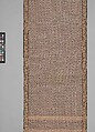 Sash, Silk, metal thread