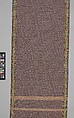 Sash, Silk, metal thread