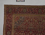 Carpet, Silk (warp), wool (weft and pile); asymmetrically knotted pile