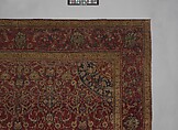 Carpet, Silk (warp), wool (weft and pile); asymmetrically knotted pile