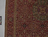Carpet, Silk (warp), wool (weft and pile); asymmetrically knotted pile