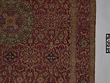 Carpet, Silk (warp), wool (weft and pile); asymmetrically knotted pile