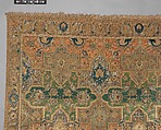 Polonaise Carpet, Cotton (warp and weft), silk (weft and pile), metal wrapped thread; asymmetrically knotted pile, brocaded