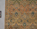 Polonaise Carpet, Cotton (warp and weft), silk (weft and pile), metal wrapped thread; asymmetrically knotted pile, brocaded