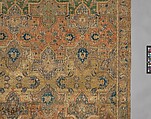 Polonaise Carpet, Cotton (warp and weft), silk (weft and pile), metal wrapped thread; asymmetrically knotted pile, brocaded