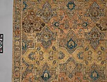 Polonaise Carpet, Cotton (warp and weft), silk (weft and pile), metal wrapped thread; asymmetrically knotted pile, brocaded