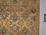 Polonaise Carpet, Cotton (warp and weft), silk (weft and pile), metal wrapped thread; asymmetrically knotted pile, brocaded