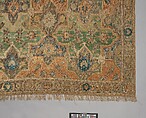 Polonaise Carpet, Cotton (warp and weft), silk (weft and pile), metal wrapped thread; asymmetrically knotted pile, brocaded