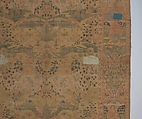 Pictorial Carpet, Silk (warp, weft, and pile), metal wrapped thread; asymmetrically knotted pile, brocaded