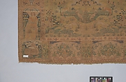 Pictorial Carpet, Silk (warp, weft, and pile), metal wrapped thread; asymmetrically knotted pile, brocaded