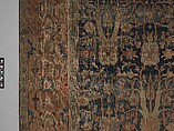 Carpet with Repeating Tree Design, Cotton (warp and weft), wool (pile); asymmetrically knotted pile