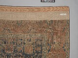 Carpet with Repeating Tree Design, Cotton (warp and weft), wool (pile); asymmetrically knotted pile