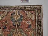 Carpet with a Geometricized Medallion Design, Wool (warp, weft); sumak