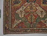 Carpet with a Geometricized Medallion Design, Wool (warp, weft); sumak