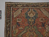 Carpet with a Geometricized Medallion Design, Wool (warp, weft); sumak
