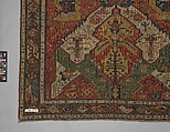 Carpet with a Geometricized Medallion Design, Wool (warp, weft); sumak