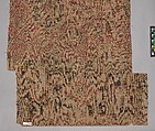 Carpet Fragment, Wool (warp, weft and pile); asymmetrically knotted pile