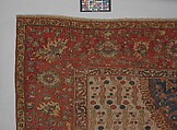 Ushak Medallion Carpet on White Ground, Wool (warp, weft and pile); symmetrically knotted pile