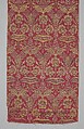 Loom Width with Floral and Tiger-stripe Design, Silk, metal wrapped thread; lampas (kemha)