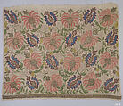 Textile Fragment, Linen, silk, metal wrapped thread; plain weave, embroidered
