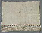 Towel, Linen, tinsel, silver gilt