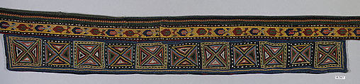 Headband, Wool, silk; embroidered