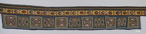 Headband, Wool, silk; embroidered