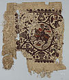 Textile Fragment, Wool, linen; plain weave, tapestry weave, weft loop weave