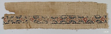 Textile Fragment, Wool, linen; plain weave, tapestry weave
