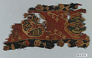 Fragment of a Shoulder Band, Wool, linen; tapestry weave