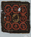 Tabula (Square) with Vine Scrolls Containing Aquatic Birds, Wool, linen; plain weave, tapestry weave