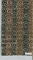 Textile Fragment, Linen, silk, and metal wrapped thread; plain weave, uncut and voided velvet, brocaded