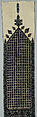 End of a Belt, Cotton; embroidered