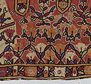 Textile Fragment, Silk and cotton; woven and embroidered