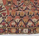 Textile Fragment, Silk and cotton; woven and embroidered