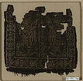 Square with Holy Warriors Spearing a Serpent, Silk