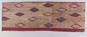 Textile Fragment, Silk, metal wrapped thread; satin weave, brocaded